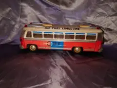 盒裝古董錫製玩具ST-529 機場豪華轎車巴士模型