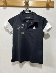LE COQ SPORTIF ポロシャツ Mサイズ 黒/白