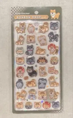 ボンボンドロップシール クーリア 和柄　柴犬　正規品