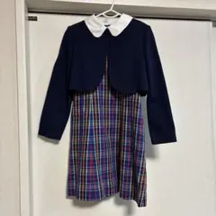 Mikihouse ミキハウス　チェックワンピース　ボレロ　フォーマル