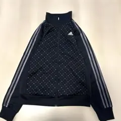 美品adidas ドット柄 ジャージ ジャケット 3本ラインL1202番