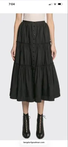 The Marc Jacobsブラック フレアスカート ティアードデザインのサムネイル