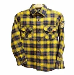 THE NORTH FACE チェック長袖シャツ キッズ 黄色 130 韓国
