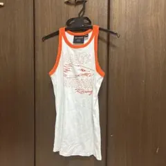 HARLEY-DAVIDSON タンクトップ ホワイト/オレンジ