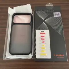 TORRAS iPhone17Pro ケース マット ブラック 指紋防止 耐衝撃