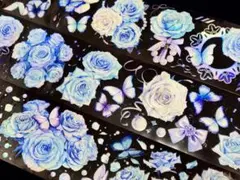 切売 1691★ 海外 マスキングテープ マステ PET 装飾 蝶 虹光