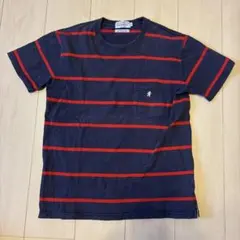 Gymphlex ストライプ Tシャツ M ネイビー/レッドのサムネイル