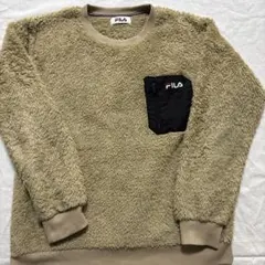 美品FILA フリース トレーナー ベージュ