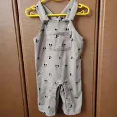 petit main ミッキーマウス柄オーバーオール 80