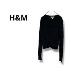 【エイチアンドエム】カーディガン　長袖　無地　シンプル　可愛い　黒