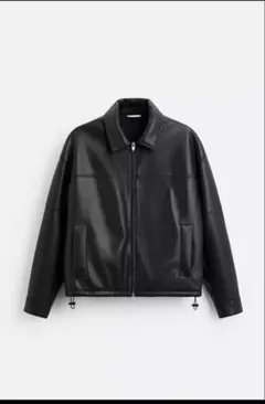 ZARA フェイクレザーボンバージャケット S