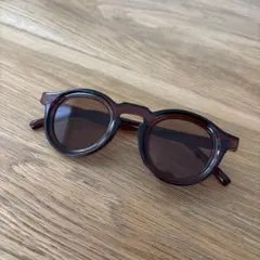 ブラウン ラウンド サングラス