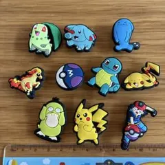 クロックス ジビッツ アクセサリー　ポケモン・ピカチュウ　10点セット
