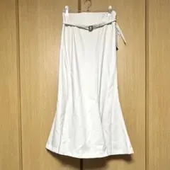 VIS 共布ベルト付マーメイドスカート　ベージュのサムネイル