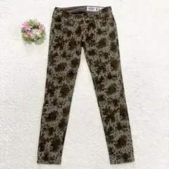 【プライド】 レディース ストレッチ スキニーパンツ (M) 総柄 ミリタリー系