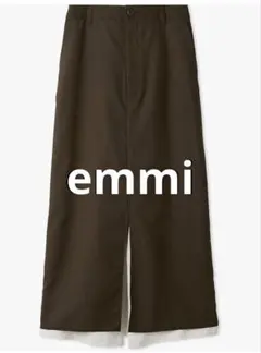 emmi レイヤードIラインスカート ブラウン　ウォッシャブルのサムネイル