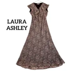 【美品】ローラアシュレイ/ワンピース ペイズリー柄 フレア マキシ丈 総柄 11