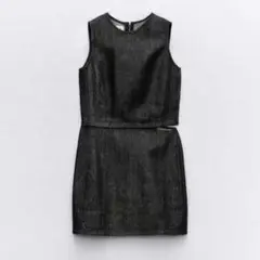 ZARA 新品 完売 TRF カットアウトディテール デニムワンピース M