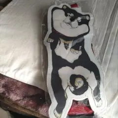 【新品】忠犬SHIBA BLACKイラスト 名札付きキャリーベルト