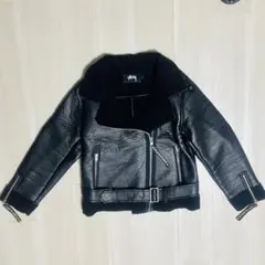 00s stussy ボアジャケット　S(M相当) 合皮レザージャケッのサムネイル