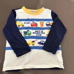 ホットビスケッツ　長袖薄手カットソー 車とクマ柄