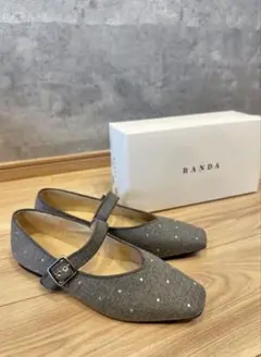 【新品】RANDA グレー パンプス 【24.5/L】