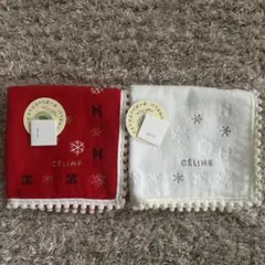 CÉLINE タオルハンカチ 2枚セット　27×27