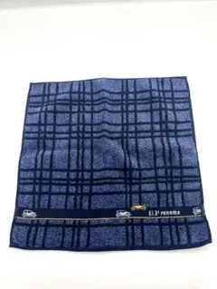 U.P renoma ユーピー レノマ タオルハンカチ チェック柄 ネイビー系