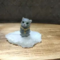 子猫のオルゴナイト☆グレー☆現品です♪♪☆