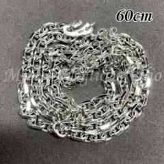 シルバーチェーンネックレス 60㎝ イーグル 細角 インディアンジュエリ フック