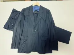 美品Paul Smith LONDON正規スーツXL背抜きネイビー シルク混