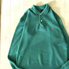 90's ラルフローレン コットンニット ポロシャツ