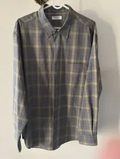 BEAUTY & YOUTH 麻100%チェック柄長袖シャツ XL