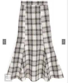 チェック柄ツイードマーメイドスカート[gc230]