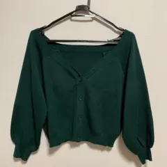 MURUAの2wayニット カーディガン グリーン