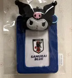 サンリオ クロミ サッカー日本代表 フェイスぬいぐるみ付きパスケース 