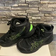 ASICS バスケットボールシューズ 22.0cm ブラック/グリーン
