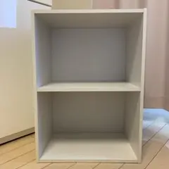 ホワイト 2段カラーボックス MDF製 組立説明書付き