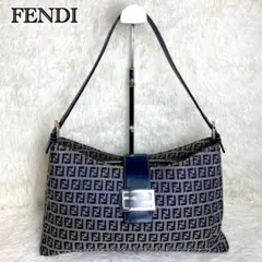 【極美品】フェンディ マンマバケット ショルダーバッグ ズッキーノ柄 FF金具