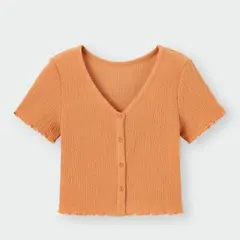 GU ジーユー テクスチャークロップドカーディガン L