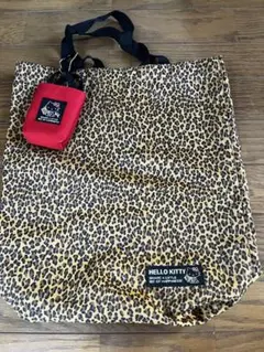 ハローキティ ヒョウ柄エコバッグ　キティちゃんバッグ　キティ　赤ミニバッグ