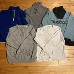 150サイズ　裏起毛トレーナー　フリース　長袖カットソー5枚まとめ売り