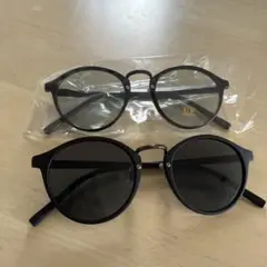 【新品】ボストン型 サングラス U2854 2点セット袋付きUVカット