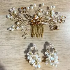 ヘッドドレス ピアスセット　結婚式