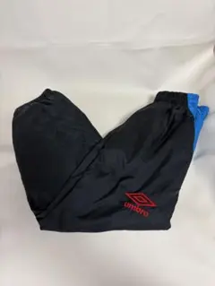 【美品】UMBRO キッズ ロングパンツ ブラック×ブルー