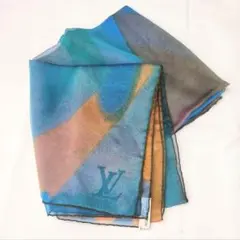 【S】ルイヴィトン スカーフ シルク シフォン グラデーション