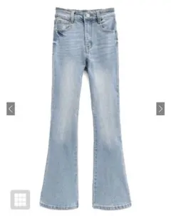 GRL ハイウエスト フレアデニムパンツ[cu498]