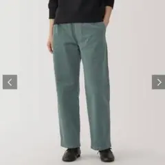 無印良品　ストレッチコーデュロイイージーストレートパンツ　Ｍ　スモーキーグリーン