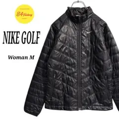 NIKE GOLF　中綿ジャケット　レディース M　黒　軽量　防寒　光沢