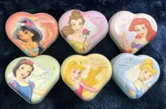 ディズニー プリンセス 缶 小物入れ Disney ハート　セット